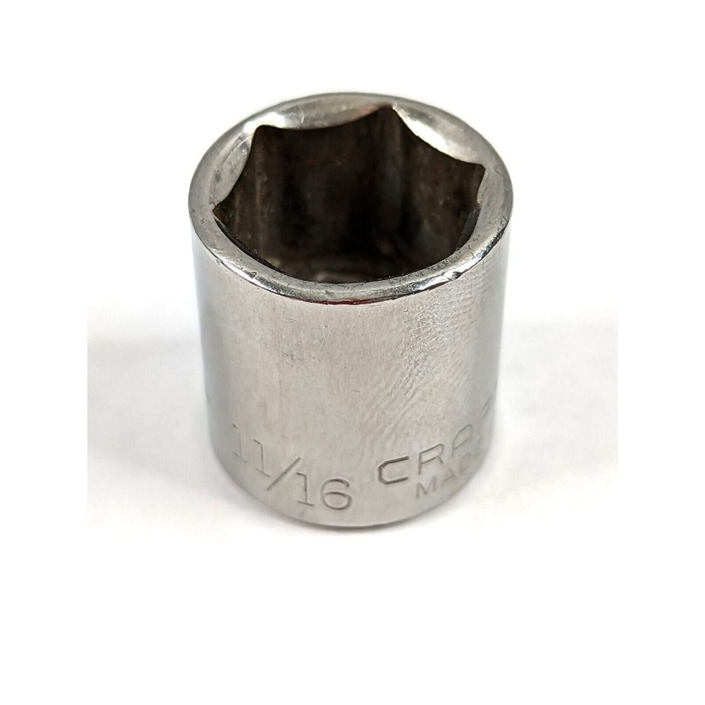 Craftsman USA 11/16" 6 Point 3/8" Drive Shallow Socket 43006 Inverted G2 Series